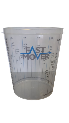 [FMT8523] Plastic paint mixing cups with ratios. 2300ml . 100 cups per box