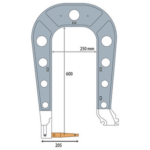 [020078] C9 ARM (INSULATED) & WALL BRACKET