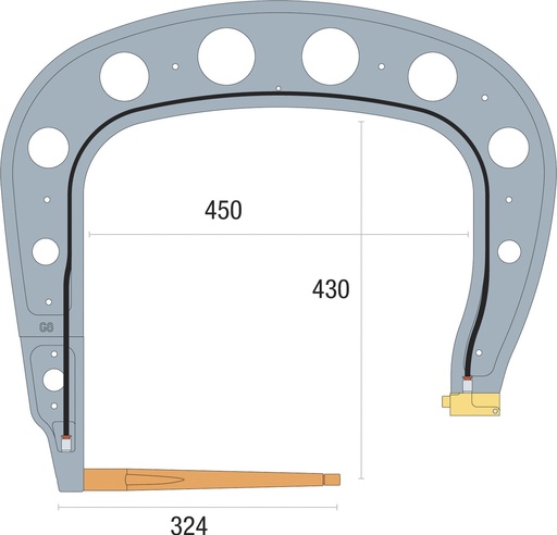 [022836] G8 ARM (INSULATED) & WALL BRACKET