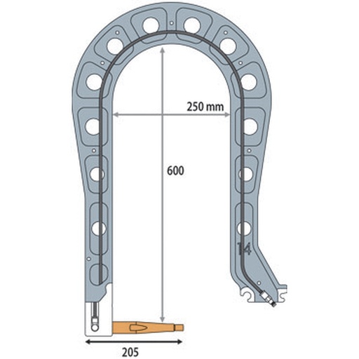 [023543] C14 ARM (INSULATED) & WALL BRACKET