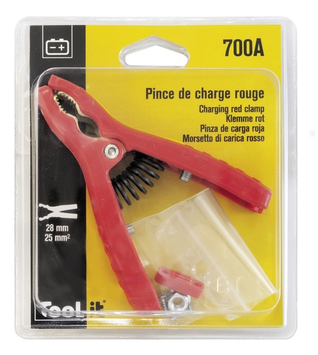[025783] RED INSULATED CURVED CLAMP 120A