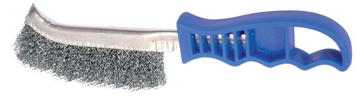 [038080] ZINC COATED STEEL WIRE BRUSH - PLASTIC HANDLE