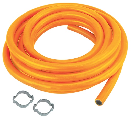 [038851] GAS HOSE 4m PROPANE (Ø6.3mm) + HOSE CLAMPS