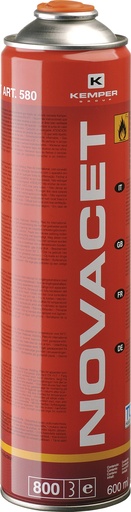 [040434] 600mL CARTRIDGE (330gr gas) NOVACET GAS