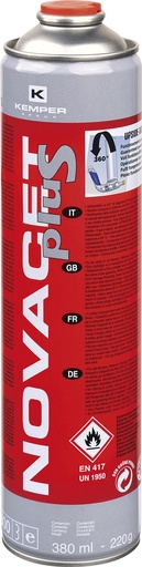 [040441] 380ML CARTRIDGE (220gr gas) NOVACET - ALL POSITION