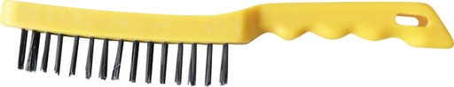 [044241] STEEL BRUSH, 3 ROWS - PLASTIC HANDLE