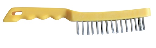 [044258] STAINLESS STEEL BRUSH, 4 ROWS - PLASTIC HANDLE