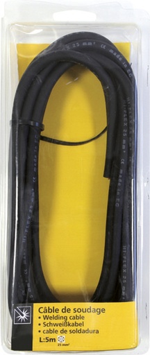 [045408] COPPER WELDING CABLE 25 mm² - 5 M - BAG WITH HOOOK