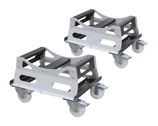 [048768] UNDER-WHEEL MOVING AND HANDLING STOOLS (x2)