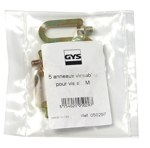 [050297] 5 SCREWABLE RING FOR ALU SCREWS M4