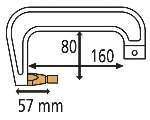 [051065] RC1 ARM (160x80mm) WITH CAP (x2)