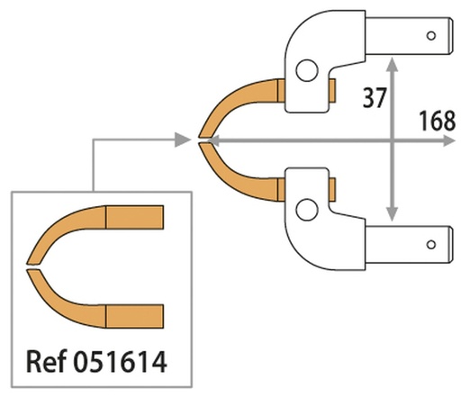 [051607] ALUMINIUM DIFFICULT-ACCESS X11 ARMS (x2)