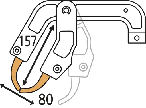 [052253] DIFFICULT-ACCESS RC4 ARM (157x80mm)