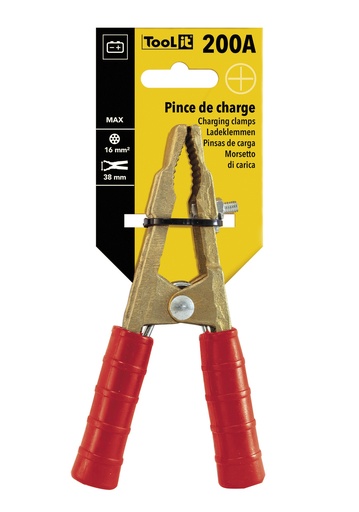 [053502] BRASS CLAMP 200A - RED SLEEVE - Bulk