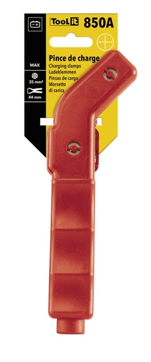 [053816] CURVED INSULATED CLAMP 850A RED - on card