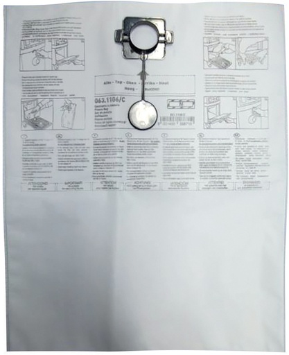 [058880] 5 DUST BAGS FOR PNEUMATIC EXTRACTOR