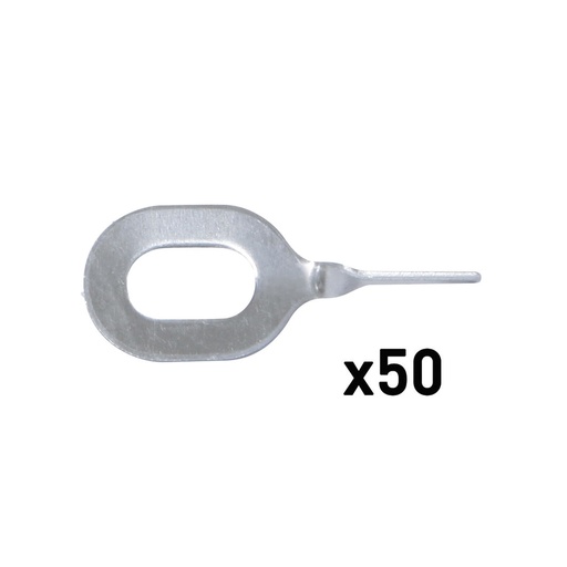 [059566] 50 TWISTED PULLING RINGS Al-SPECIAL THICKNESS 1.5 MM FOR SPOT ARCPULL