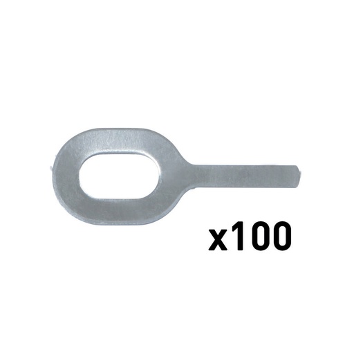 [065703] 100 STRAIGHT PULLING RINGS No.8 Al-SPECIAL THICKNESS 2.0 MM FOR SPOT A