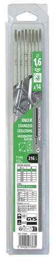 [073685] 14 STAINLESS STEEL ELECTRODES - 316L - Ø1.6 - (BLISTER)