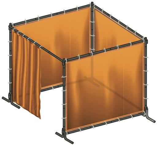 [075351] WELDING BOOTH OPTICAB 240.O - ORANGE CE (4 screens 2.4x1.8m)