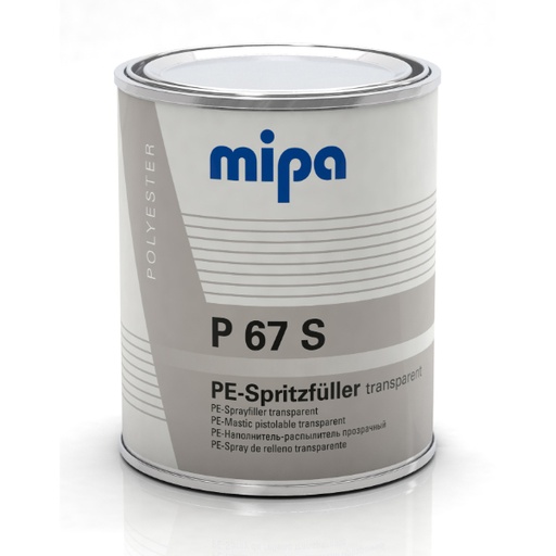 [287710000] P67s Transparent Bodyfiller Incl. Hardener (1KG)