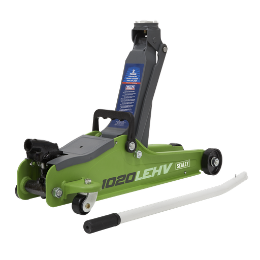 [1020LEHV] Low Profile Short Chassis Trolley Jack 2 Tonne - Green