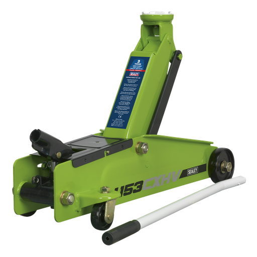 [1153CXHV] Heavy-Duty Long Reach Trolley Jack 3 Tonne - Green