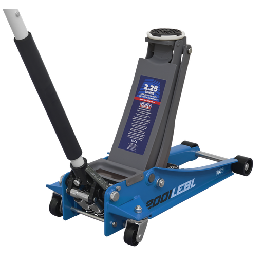 [2001LEBL] Low Profile Trolley Jack with Rocket Lift 2.25 Tonne - Blue