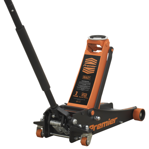 [3040AO] Premier Low Profile Trolley Jack with Rocket Lift 3 Tonne - Orange