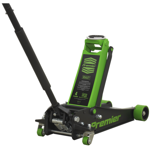 [4040AG] Premier Low Profile Trolley Jack with Rocket Lift 4 Tonne - Green