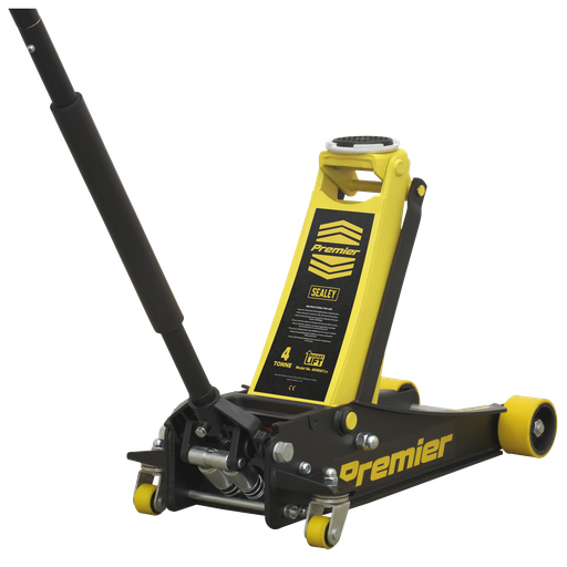 [4040AY] Premier Low Profile Trolley Jack with Rocket Lift 4 Tonne - Yellow