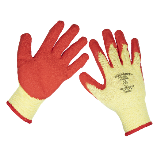 [9121XL/12] Worksafe® Super Grip Knitted Gloves with Latex Palm, X-Large - Pack of 12 Pairs