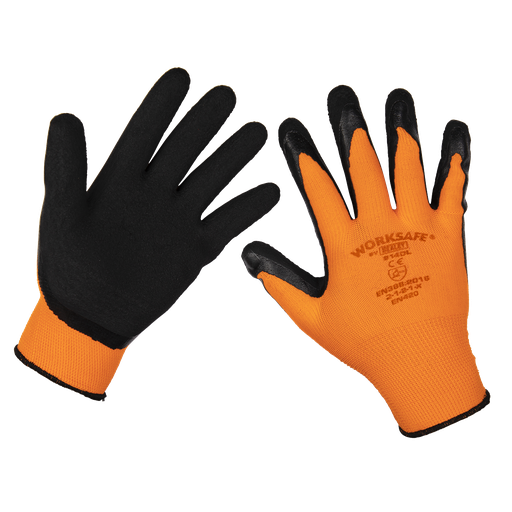 [9140L/12] Worksafe® Foam Latex Gloves, Large - Pack of 12 Pairs
