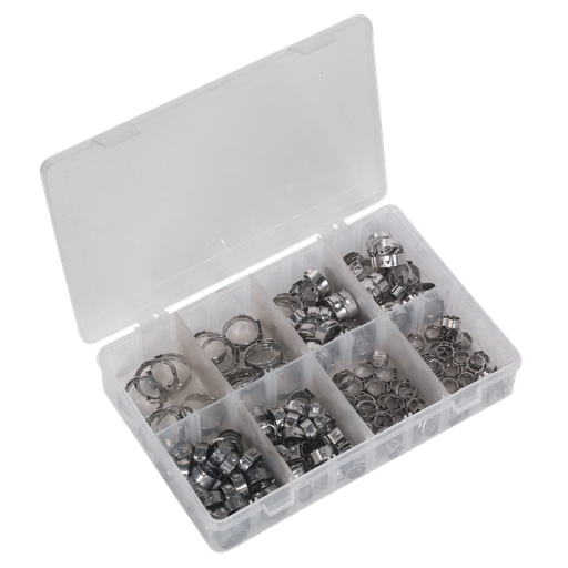 [AB043SE] O-Clip Single Ear Assortment Stainless Steel 160pc