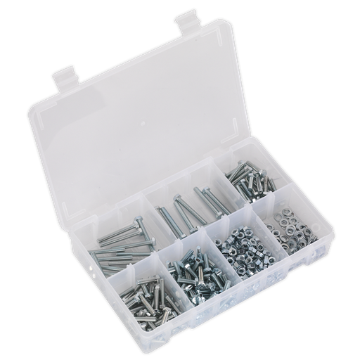 [AB049SNW] High Tensile Setscrew, Nut & Washer Assortment M5 444pc