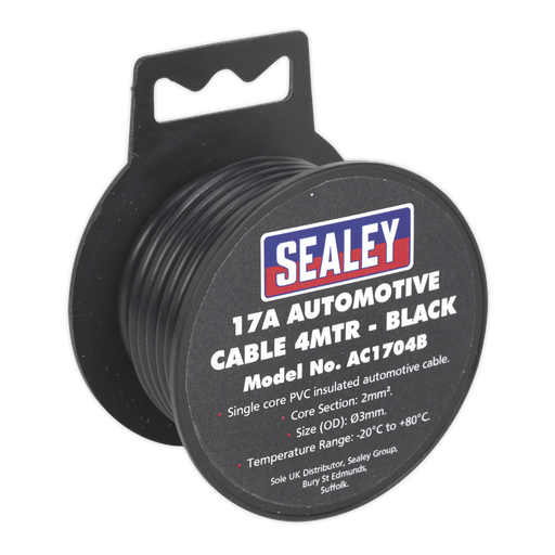 [AC1704B] 17A Thick Wall Automotive Cable 4m - Black