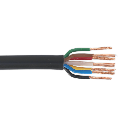 [AC28307CTH] Thin Wall Automotive Cable 6 x 1mm² 32/0.20mm, 1 x 2mm² 28/0.30mm 30m - Black