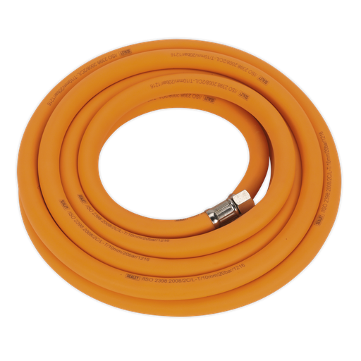 [AHHC538] High-Visibility Hybrid Air Hose with 1/4"BSP Unions 5m x 10mm