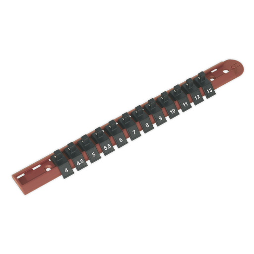 [AK1412] Premier Socket Retaining Rail with 12 Clips 1/4"Sq Drive