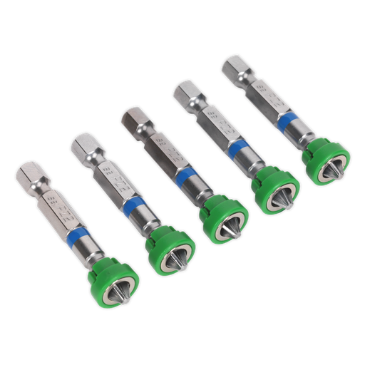[AK210523] Premier Pozi Power Tool Bit with Magnetic Holder #2 x 50mm - Pack of 5