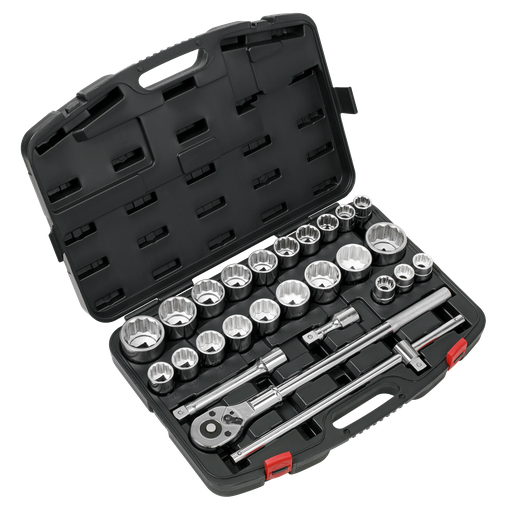[AK2584] Premier Metric/Imperial Socket Set 3/4"Sq Drive 12-point 26pc