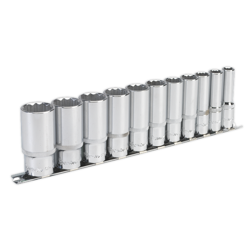 [AK2673] Premier Imperial Deep Socket Set 3/8"Sq Drive 12-point 11pc