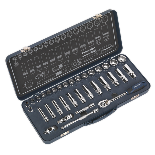 [AK27481] Premier Lock-On™ Socket Set 3/8"Sq Drive 34pc