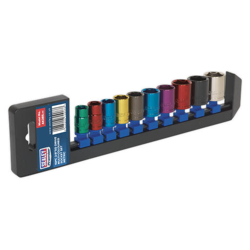 [AK285] Premier Multi-Coloured Socket Set 3/8"Sq Drive 10pc
