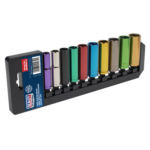 [AK285D] Premier Deep Multi-Coloured Socket Set 3/8"Sq Drive 10pc