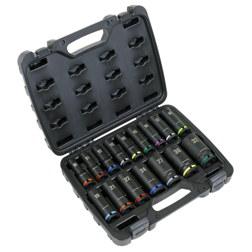 [AK5818M] Premier Deep Impact Socket Set 1/2"Sq Drive 16pc