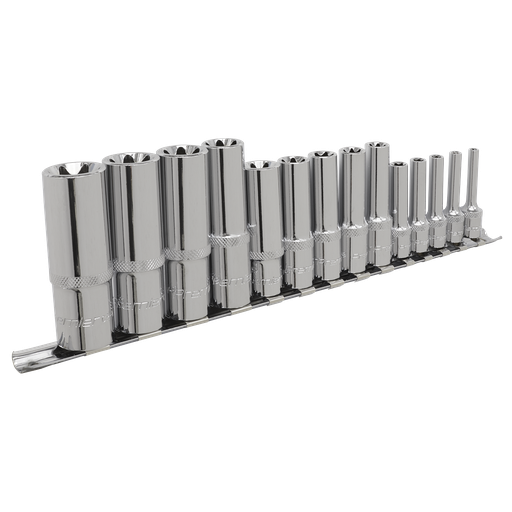 [AK6114] Premier TRX-Star* Deep Socket Set 1/4", 3/8" & 1/2"Sq Drive E4-E24 14pc