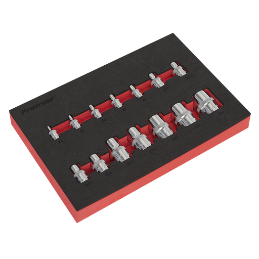 [AK61807] Premier TRX-Star* Socket Set 1/4", 3/8" & 1/2"Sq Drive 14pc