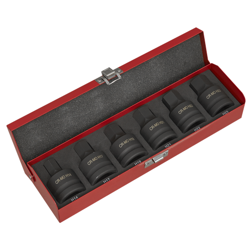 [AK6217] Premier Hex Impact Socket Bit Set 3/4"Sq Drive 6pc