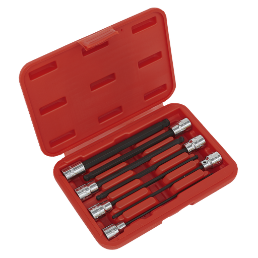 [AK62257] Premier Ball-End Hex Socket Bit Set 3/8"Sq Drive 7pc